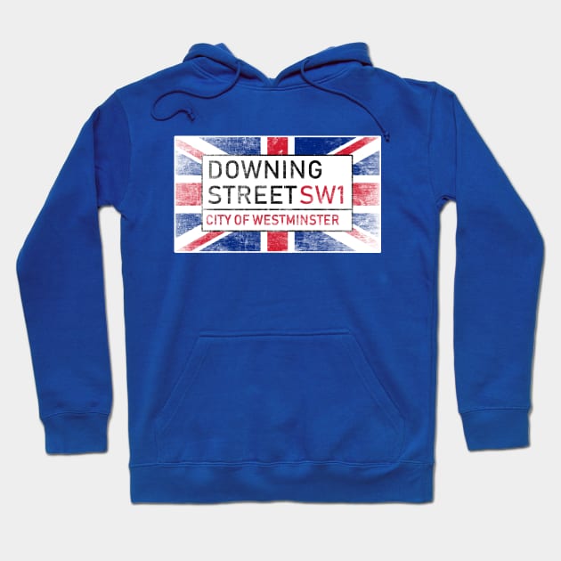 DOWNING ST LONDON Union Jack Distressed Hoodie by Scarebaby